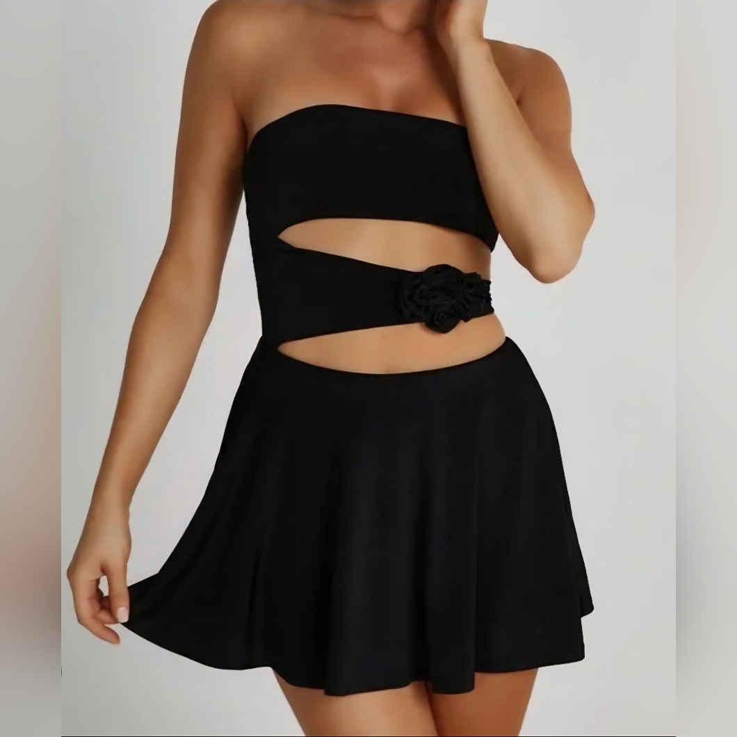 Meshki Montanna Strapless Rose Mini Dress